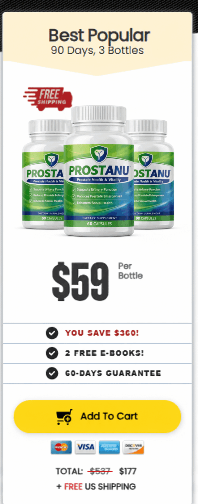 Prostanu - 3 Bottles